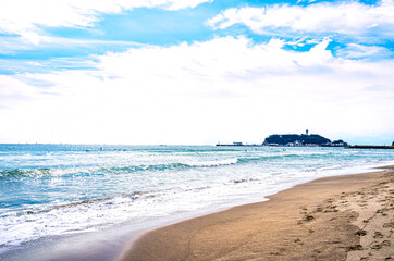 【神奈川県 江ノ島】湘南の海風景