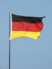 German flag flying on flagpole