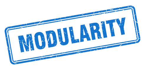 modularity stamp. square grunge sign on white background