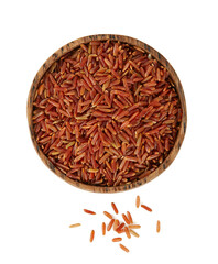 Fototapeta na wymiar red rice isolated on white background