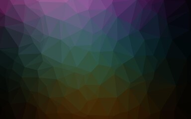 Obraz premium Dark Multicolor, Rainbow vector abstract polygonal cover.