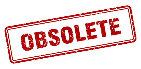 obsolete stamp. square grunge sign on white background