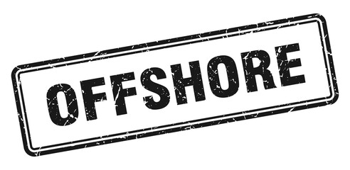Fototapeta premium offshore stamp. square grunge sign on white background