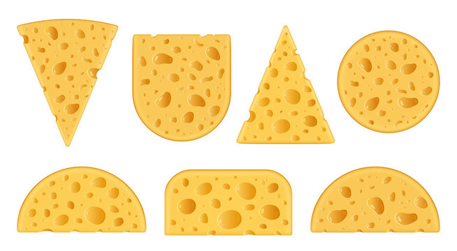 Vector Swiss Cheese Detailed Icons