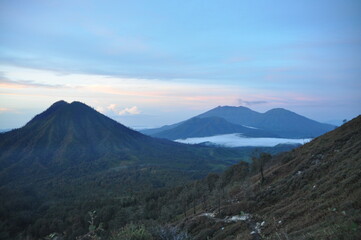 Naklejka premium landscape with clouds