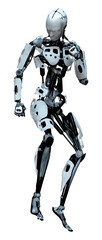 3D Rendering Male Robot on White