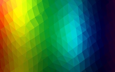 Light Multicolor, Rainbow vector low poly layout.