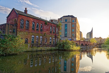 River Kennet and Kennet and Avon Canal at Reading - UK