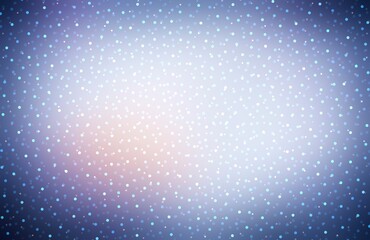 Decorative falling snow pattern on blue vignette background. Winter texture abstract.
