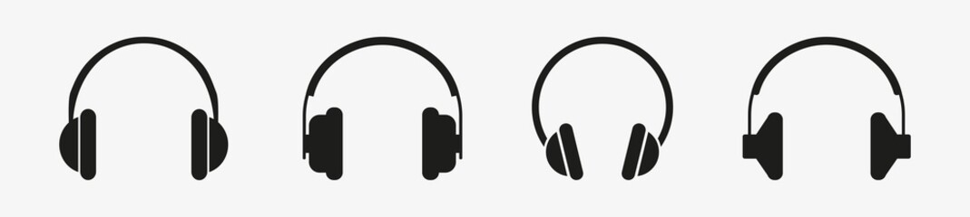Set of headphones vector illustration