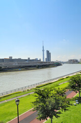 Obraz premium 隅田川と東京スカイツリー