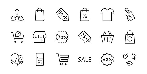 Black Friday Icon Set contains Discounts Promotions Shopping Package, Shopping Cart and more. Editable stroke, vector icons