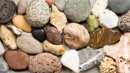 stones on a white background