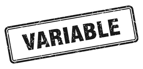 variable stamp. square grunge sign on white background