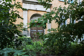 Old architecture. Old house. Ancient residential area. Ust-Kamenogorsk (Kazakhstan). 2020.