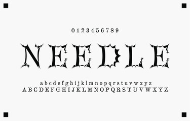 Abstract alphabet letters font and number. Classic Lettering Monochrome Design. Typography fonts regular uppercase and lowercase. Vector illustration eps10