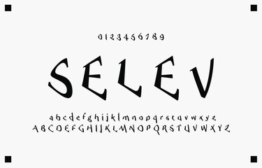 Abstract alphabet letters font and number. Classic Lettering Monochrome Design. Typography fonts regular uppercase and lowercase. Vector illustration eps10