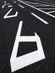 タクシー進入路の矢印