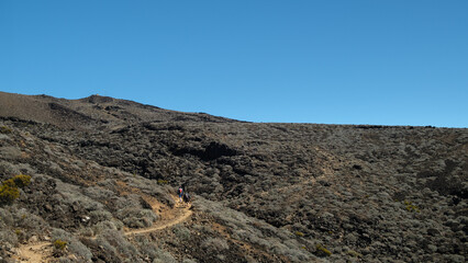 On the way to toe peak piton des neiges, Reunion Island