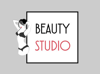 beauty studio logo design template