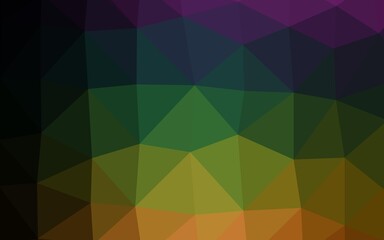 Dark Multicolor, Rainbow vector abstract mosaic background.