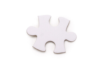 Obraz premium Blank puzzle piece isolated on white background with clipping path.