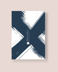 Abstract ink brush banners with grunge effect