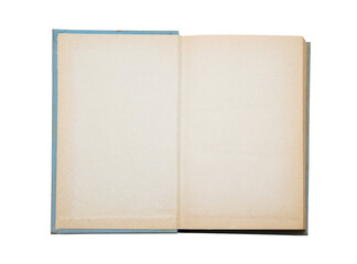 Open notebook isolated on white background