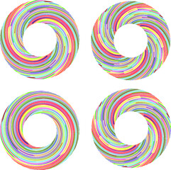 Lines in Circle Form . Spiral Vector Illustration .Technology round Logo . Design element . Abstract Geometric shape .