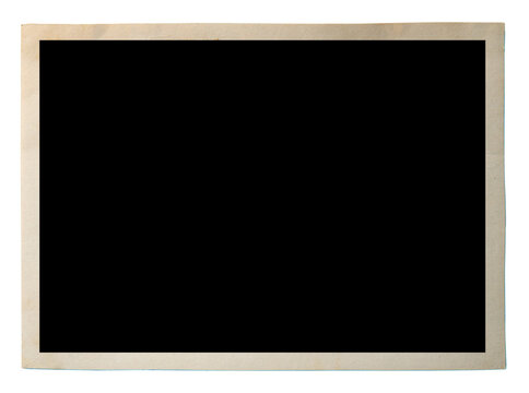 Blank old photo isolated on white
