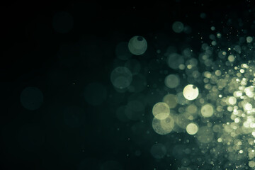 Abstract Green bokeh defocus glitter blur Background.