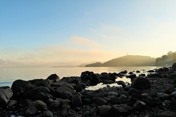 Autumn Seascape at golden hour