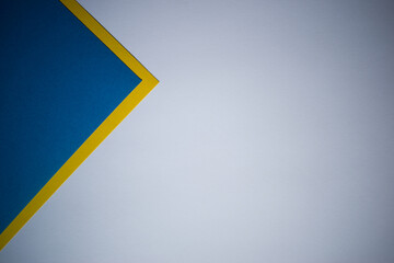 Geometric blue, yellow and white background