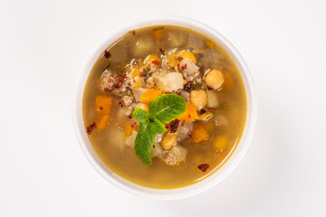Soup with vegetables and meat