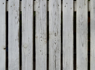 Naturally aged white-gray fence boards