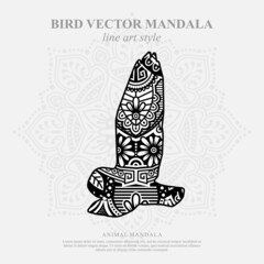 Bird Vector Mandala Line Art Style