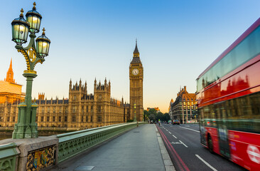 Plakat Big Ben in London in the morning