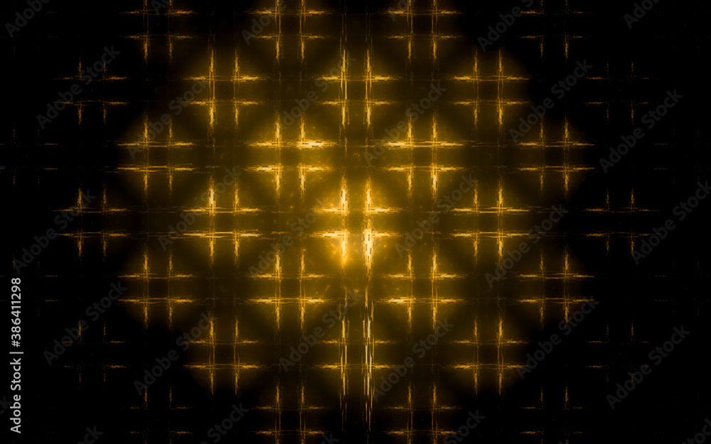 Aufkleber digital image generated on a computer consisting of beautiful abstract geometric shapes, lines of di