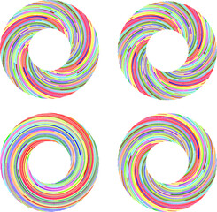 Fototapeta na wymiar Lines in Circle Form . Spiral Vector Illustration .Technology round Logo . Design element . Abstract Geometric shape .