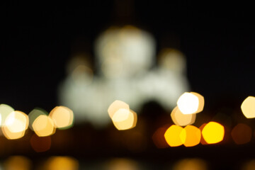 Night city in beautiful lanterns. Suitable for backgrounds and various purposes