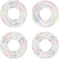 Lines in Circle Form . Spiral Vector Illustration .Technology round Logo . Design element . Abstract Geometric shape .