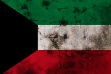 Old Kuwait grunge background flag