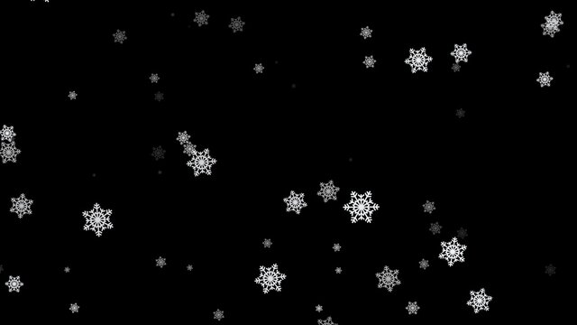 Realistic Snow Falling Loop with transparency Full HD on Make a GIF