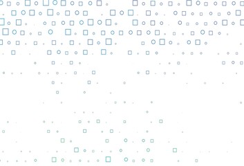 Light BLUE vector cover with circles, cubes.