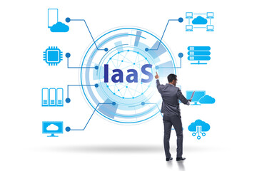 Businessman in infrastructure as a service concept