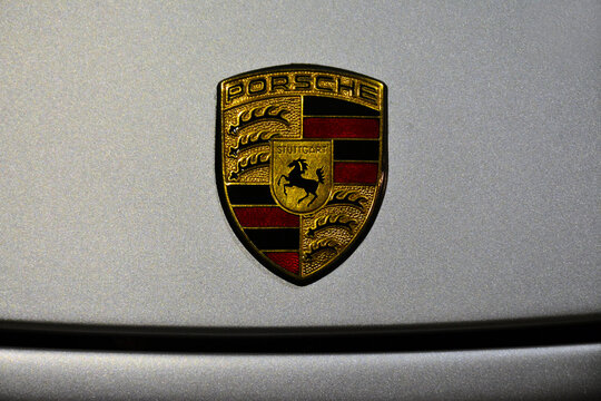 Porsche 996 emblem at Trans Sport Show in Pasay, Philippines
