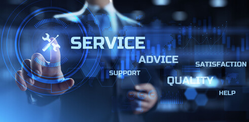 Customer service Technical support business internet concept.