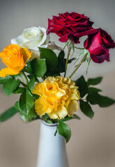 Bouquet of colorful roses
