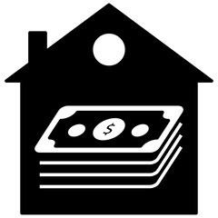 Building Finance Concept,  Personal Home Loan Design, Leasing and Rental Symbol on white background, Credit Loan and Financing Sign 