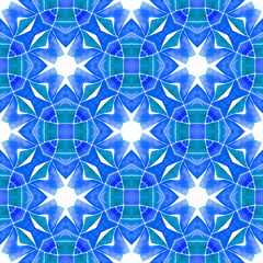 Organic tile. Blue delightful boho chic summer 